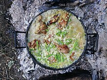 Plat de riz au chevreau et aux asperges sauvages.jpg