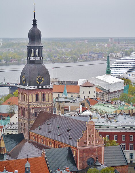 Image: Riga Petrikirche Blick vom Turm zum Dom 3