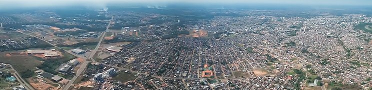 Rio Branco, die Hauptstadt des Bundesstaates Acre, aus der Vogelperspektive