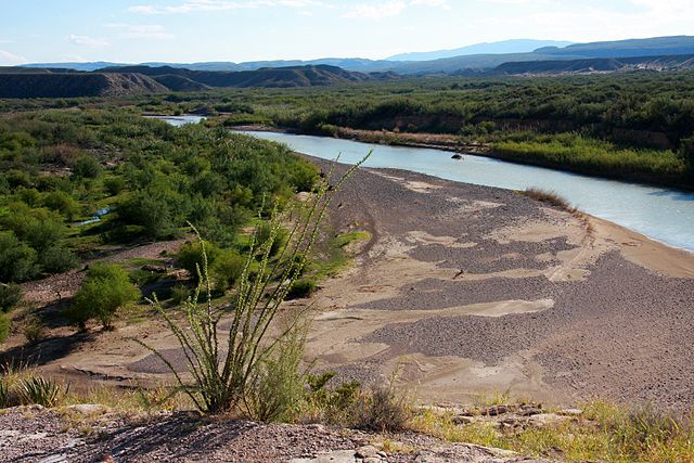 The Rio Grande at Big Bend National Park, on the Mexico–U.S. border