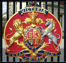 Detail of coat of arms Royal Mint Melbourne.jpg