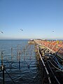 Repair works being carried out to Ryde Pier, Ryde, Isle of Wight. After it failed a routine maintenance inspection due to rusting beams it was closed to all vehicles, meaning Wightlink had to carry out extensive repair works.