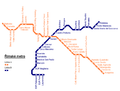 Map of the roman metro - Mapa římského metra. Vlastní výtvor - Done by myself