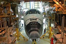 Discovery inside OPF-3 following the completion of mission STS-114 STSdiscoveryinopf.jpg