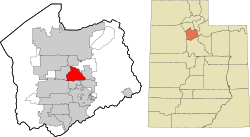 Location in Salt Lake County and the state of یوٹاہ.