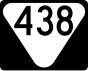 State Route 438 маркер