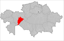 Distretto di Šalqar – Localizzazione