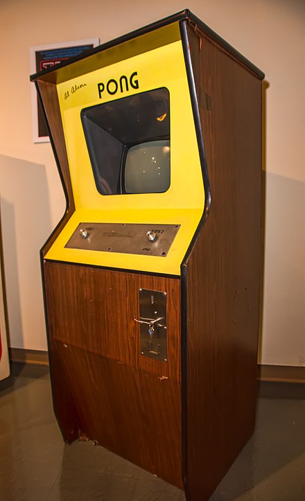Pong (1972) arcade cabinet.