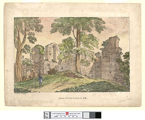 Sketch of Valle Crucis in 1835