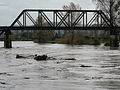 Snohomish, Washington with the river in flood