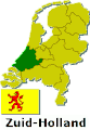 Localização e bandeira da província da Holanda do Sul