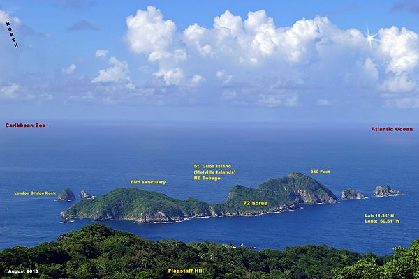 St Giles Island, northernmost part of Trinidad and Tobago, a bird sanctuary