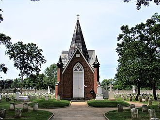 Mother Seton's former tomb St. Joseph Cemetery - Seton Shrine 02.jpg