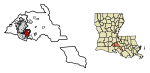 St. Martin Parish Louisiana Incorporated and Unincorporated areas Broussard Highlighted.svg