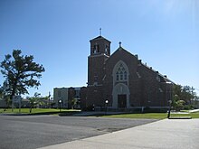 St. Patrick's current church StPatsPlaqueminesNov08FrontA.jpg