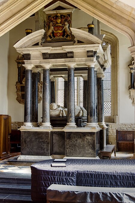 The Hicks memorial in St James church