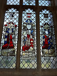 Medieval stained glass window, north aisle. Stained glass in Holy Trinity, Long Melford (4).jpg