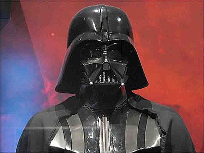 The final design of Darth Vader's helmet