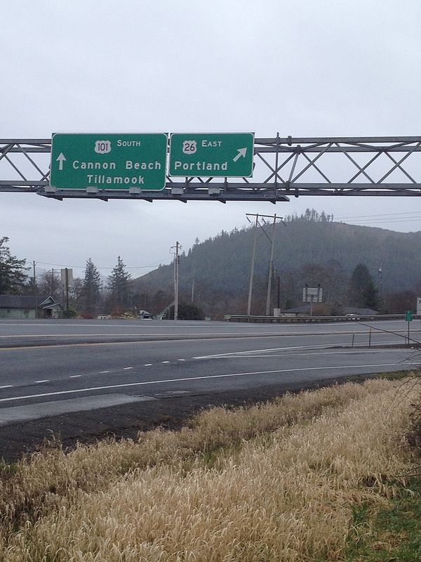 Start of US 26 in Oregon