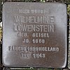 Stolperstein for Wilhelmine Löwenstein, b.  hostage