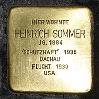 Stolperstein for Heinrich Sommer (1884) in Memmingen.jpg