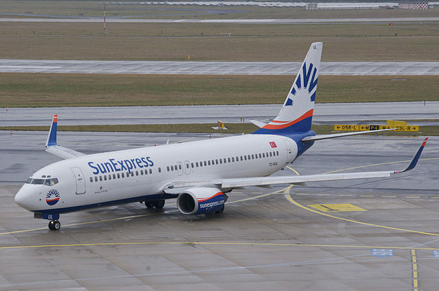 A SunExpress Boeing 737-800 at Zurich Airport