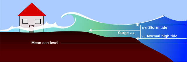 Impact of a storm surge