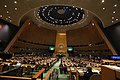 Swaraj puhumassa YK:n 73. yleiskokouksessa vuonna 2018