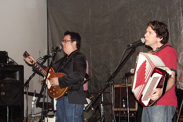 They Might Be Giants performing at Bar None, in Brooklyn, NY