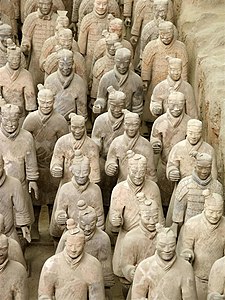 Columna de soldados del Mausoleo de Qin Shi Huang.