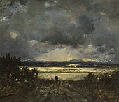 Théodore Rousseau (1812-1867) - Zonsondergang in de Auvergne - NG2635 - National Gallery.jpg
