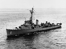 HTMS Pin Klao, a Thai operated Cannon-class destroyer. Thai frigate Pin Klao (DE-1) underway off New York City (USA) on 6 August 1959 (NH 96085).jpg