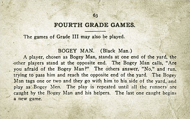 German game Der schwarze Mann, Philadelphia 1907.