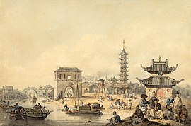 View of the Suburbs of a Chinese City (1795)