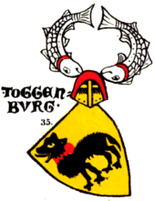 Coat of arms of the counts of Toggenburg in the Zurich armorial (c. 1340) Toggenburg ZW.png