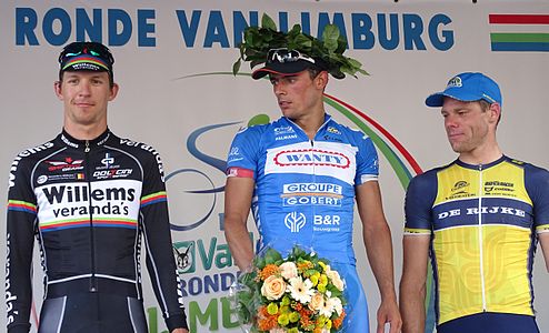 Dimitri Claeys (2e), Björn Leukemans (1er) et Wouter Mol (3e).