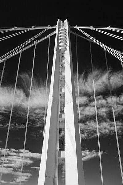 File:Tower of the east span of the San Francisco–Oakland Bay Bridge, California, US.jpg