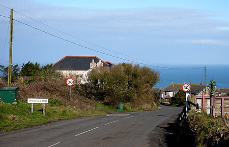 Trewellard Village, looking west along Trewellard Road Trewellard cornwall 2008.jpg