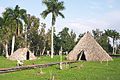 English: Two bohios at the Tainos village in Cuba