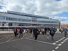 stadium exterior in 2024 Tynecastle before Sky Sports Cup Final.jpg