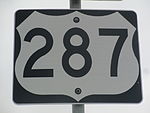 U.S. Route 287 has long been a key traffic artery in Henrietta. U.S. Highway 287 sign, TX IMG 7074.JPG