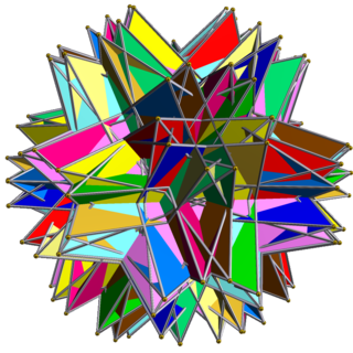 Compound of twelve pentagrammic crossed antiprisms with rotational freedom Polyhedral compound