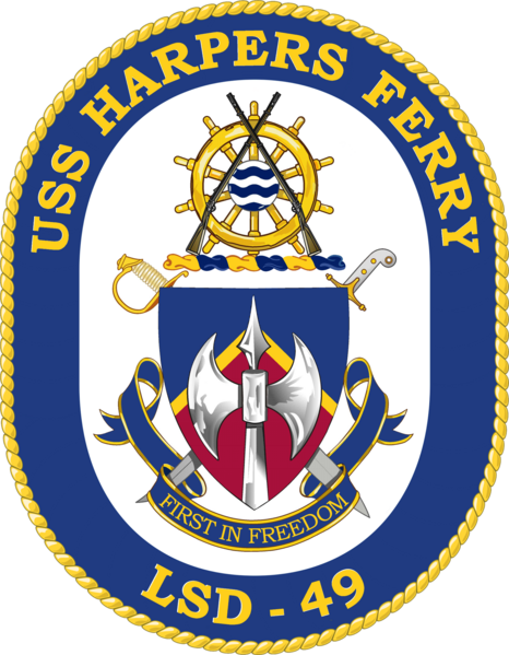 File:USS Harpers Ferry LSD-49 Crest.png
