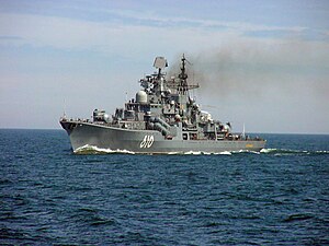 US Navy 050606-N-5258M-011 Russian destroyer RFS Nastoychivyy (DD 610) is currently underway participating in Baltic Operations (BALTOPS) 2005.jpg