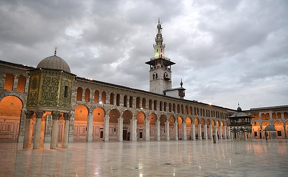 Inside view of Islam's fourth holiest site, Umayyad Mosque built by the Umayyad Caliphate