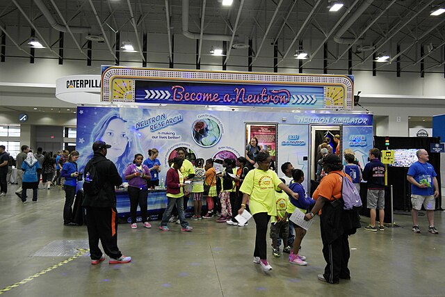 "Become a Neutron" booth at the 2014 USA Science and Engineering Festival