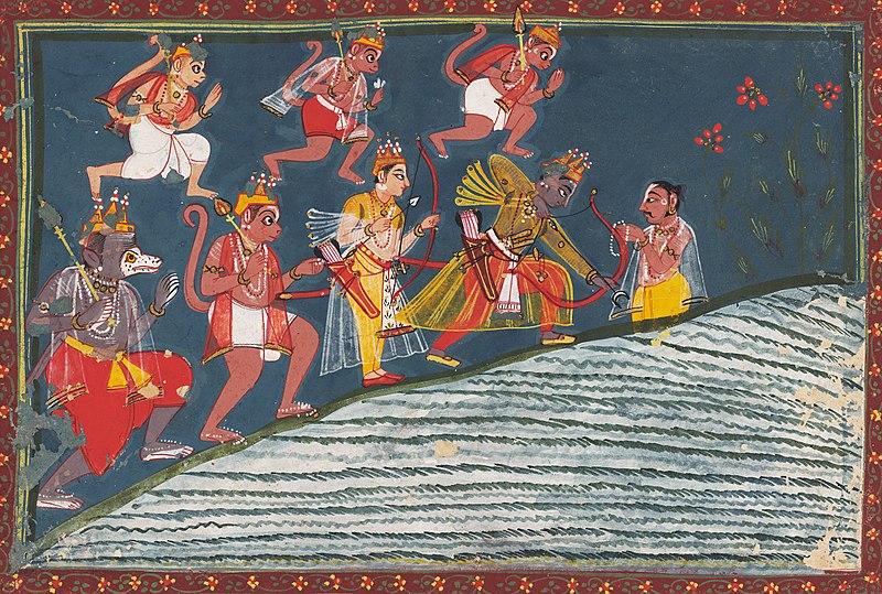 File:Varuna - the god of the Ocean pays homage to Rama.jpg