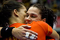 * Nomination Elisabeth Chávez hugs Verónica Cuadrado due to the farewell of Verónica Cuadrado from the Spain national handball team. --Kadellar 15:22, 23 August 2013 (UTC) * Promotion Impressiv photo and good quality. -- Spurzem 20:22, 23 August 2013 (UTC)