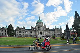 BC Parliament and pedicab