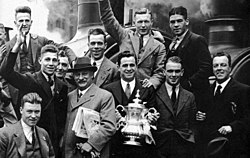 WBA players celebrate their FA Cup win in 1931. WBACup1931 crop.jpg